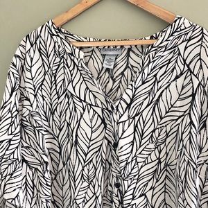 Catherine’s Button Down Mandarin Collar Plus Top